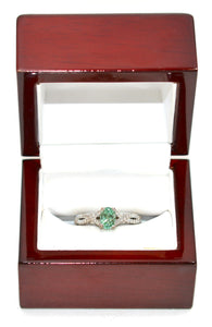 Verragio Natural Paraiba Tourmaline & Diamond Ring 18K White Gold 1.39tcw Engagement Wedding Designer Statement Cocktail Fine Bridal Jewelry