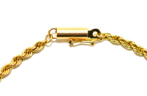 14K Solid Gold Twist Rope Chain Bracelet Women's Bracelet Ladies Bracelet Link Bracelet Gold Bracelet Vintage Bracelet Fine Estate Jewelry