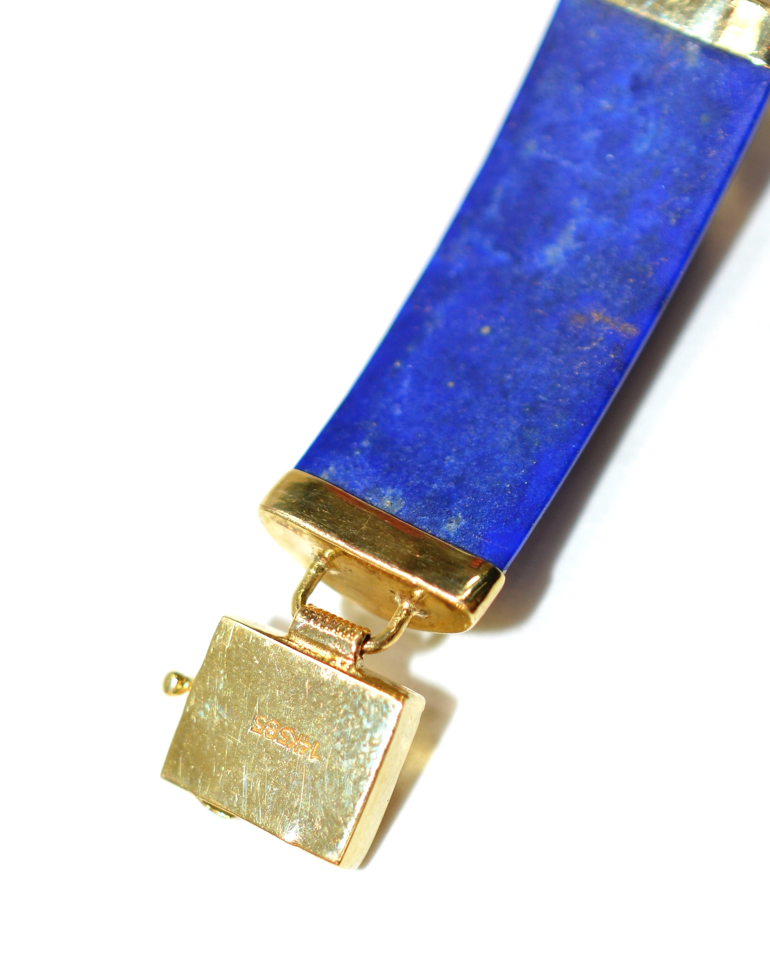 Natural Lapis Lazuli Bracelet 14K Solid Gold Bracelet Vintage Bracelet Estate Bracelet Fine Jewellery Birthstone Bracelet Gemstone Bracelet