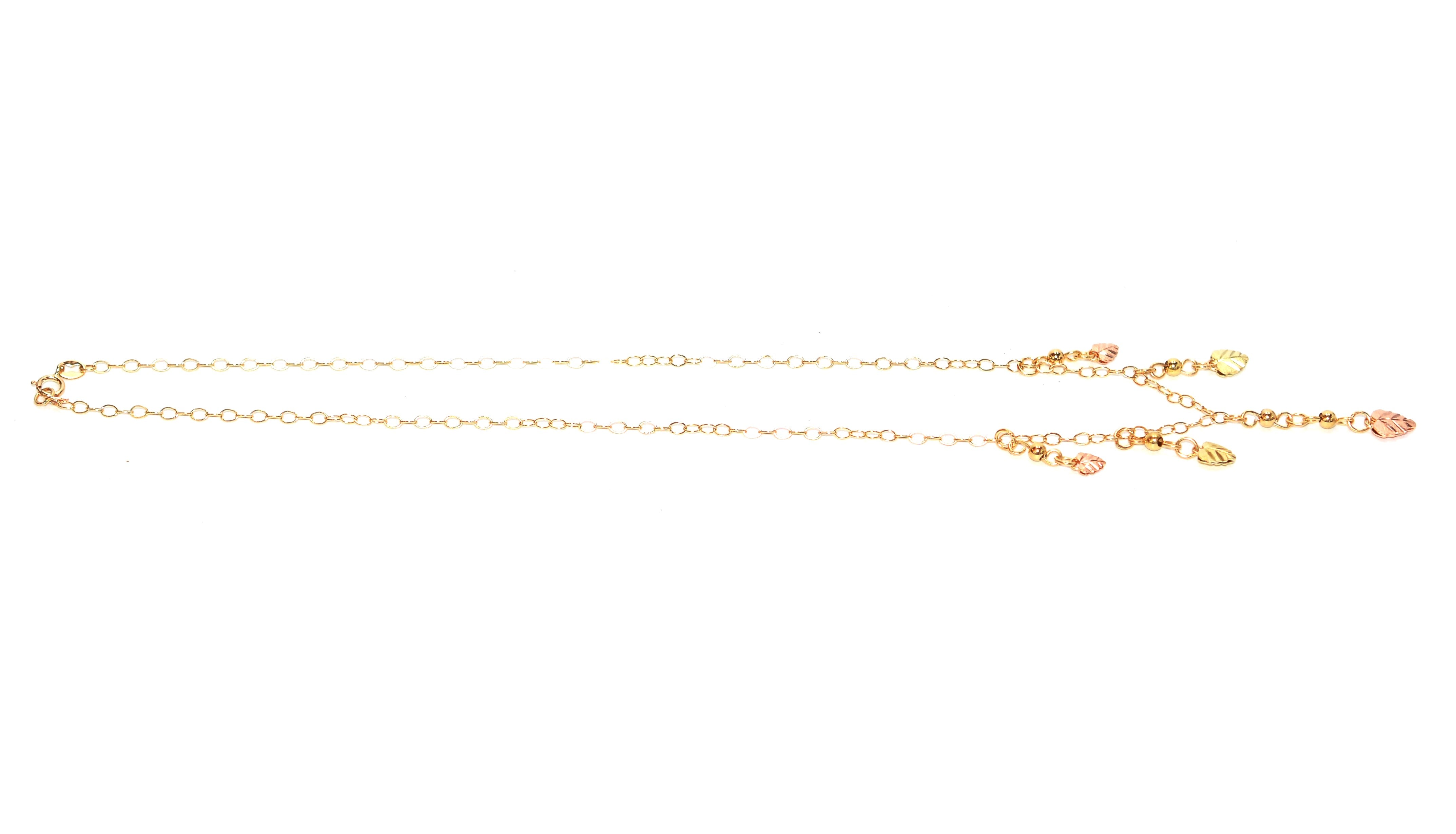 Black Hills Gold Necklace 10K Solid Gold Leaf Necklace Tri Colored Gold Necklace South Dakota Jewelry Estate Jewellery Fine Vintage Necklace