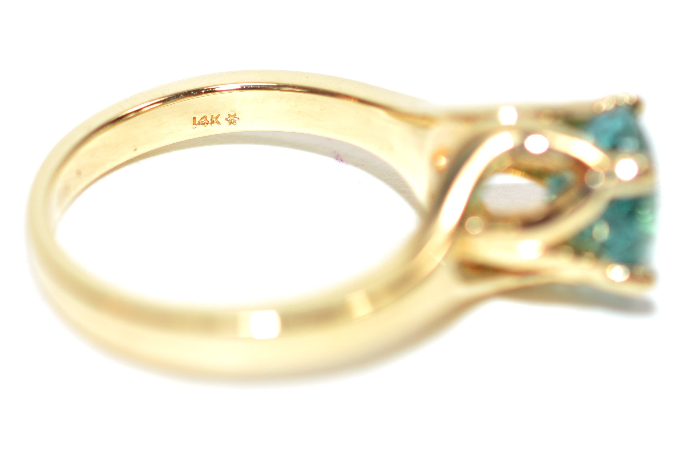 Certified Natural Paraiba Tourmaline Ring 14K Solid Gold 2.10ct Solitaire Gemstone Estate Jewelry Vintage Engagement Tulip Ladies Birthstone