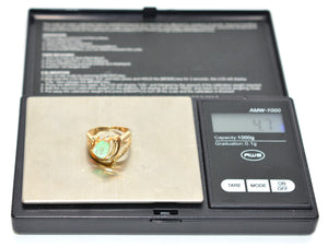 Natural Paraiba Tourmaline Ring 14K Solid Gold 1.14ct Solitaire Gemstone Estate Jewelry Vintage Engagement Statement Ladies Green Birthstone