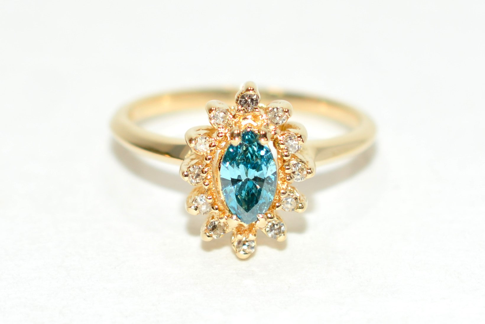 Buy 0.18 Carat (ctw) Sterling Silver Blue Diamond Ladies Cluster Ring  Online at Dazzling Rock