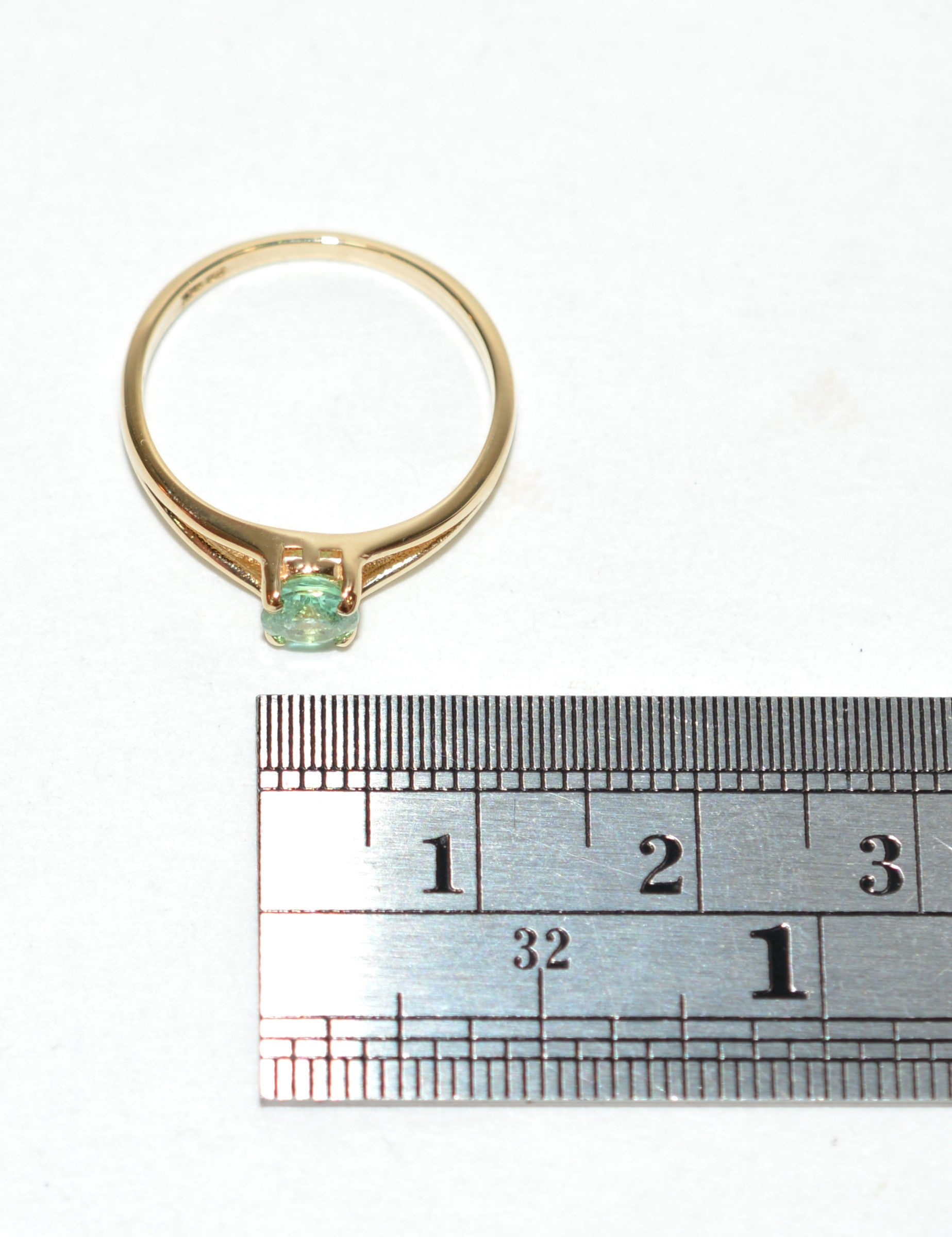 Natural Paraiba Tourmaline Ring 14K Gold .42ct Birthstone Solitaire Cocktail Ring Aqua Gemstone Engagement Ring Vintage Estate Jewellery