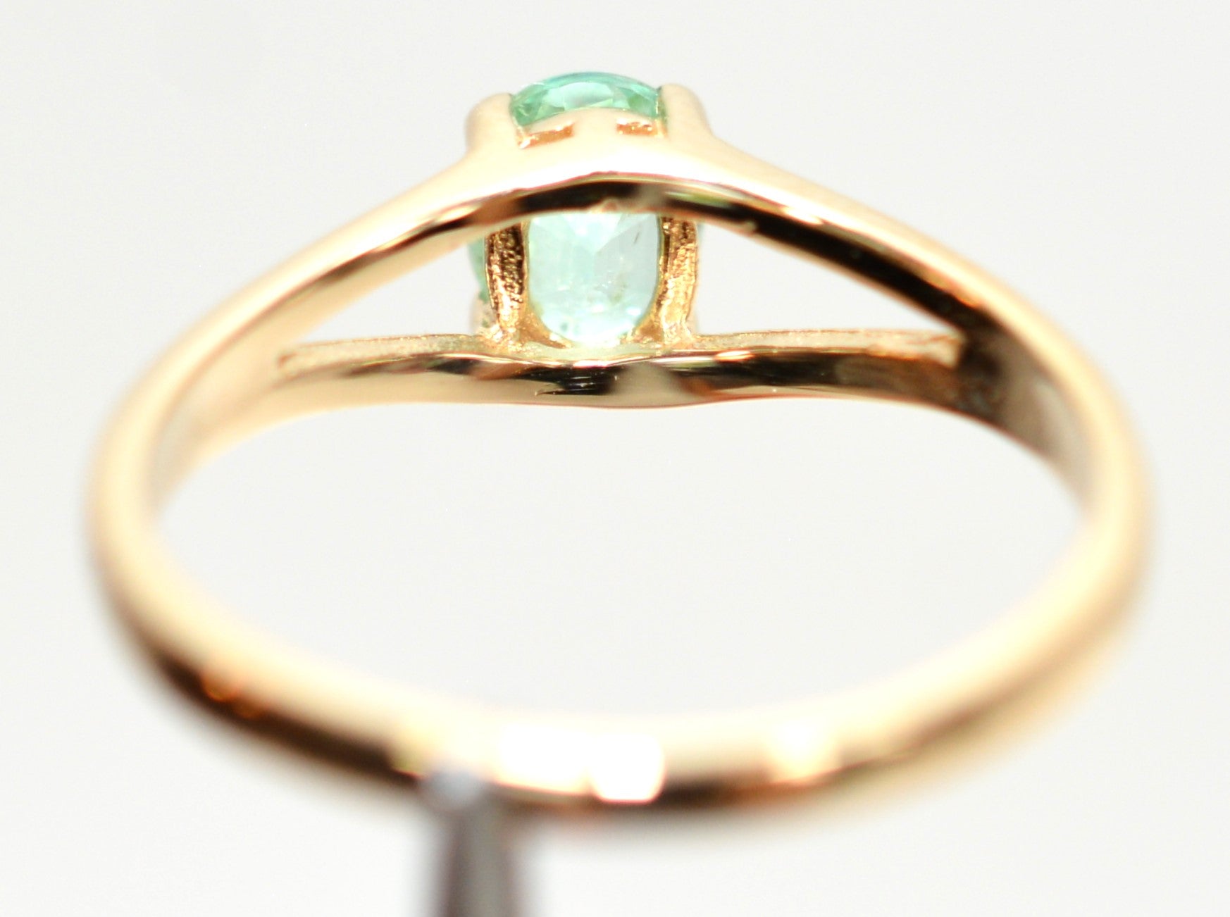 Natural Paraiba Tourmaline Ring 14K Gold .42ct Birthstone Solitaire Cocktail Ring Aqua Gemstone Engagement Ring Vintage Estate Jewellery