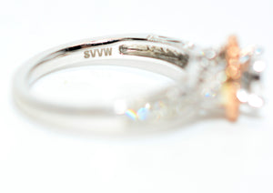 Simply Vera Vera Wang Natural Diamond Ring 14K White & Rose Gold .43tcw Engagement Ring Bridal Jewelry Fine Wedding Jewellery Designer