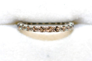 Natural Smoky Quartz Ring Platinum Band .92tcw Eternity Band Wedding Ring Stackable Ring Engagement Bridal Jewelry Brown Gemstone Jewellery