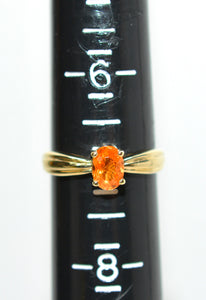 Natural Spessartine Garnet Ring 10K Solid Gold 1.04ct Solitaire Orange Ring Statement Ring Gemstone Ring Ladies Fine Birthstone Jewellery