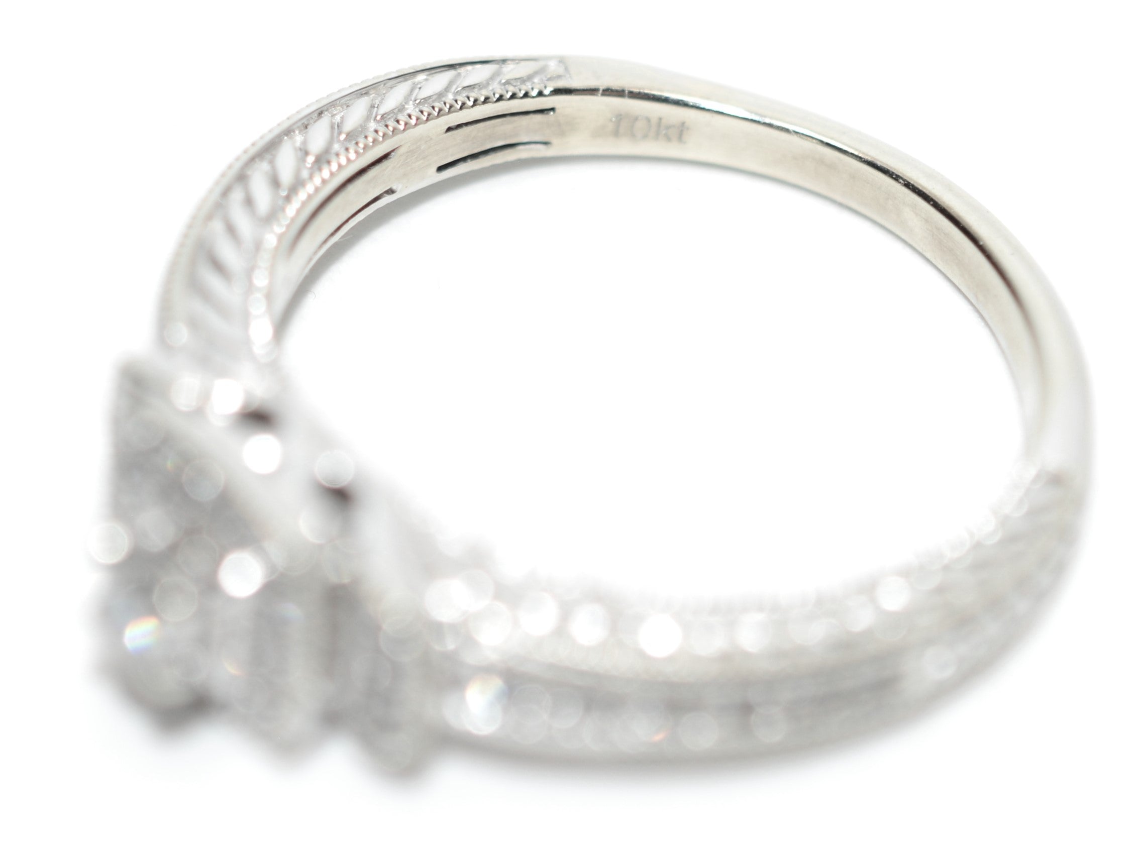 Natural Diamond Ring 10K White Gold .27tcw Engagement Ring Wedding Bridal Jewel