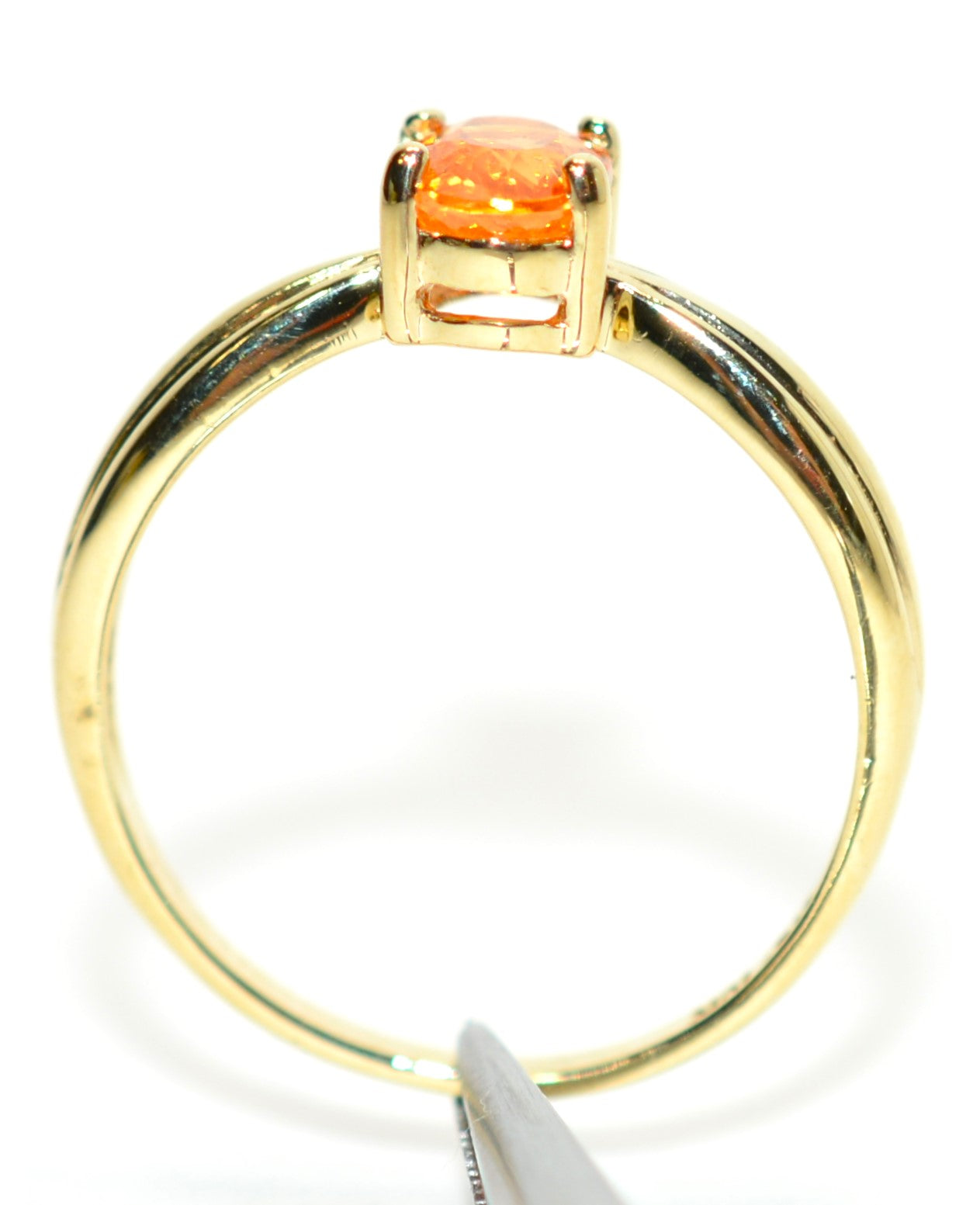 Natural Spessartine Garnet Ring 10K Solid Gold 1.04ct Solitaire Orange Ring Statement Ring Gemstone Ring Ladies Fine Birthstone Jewellery