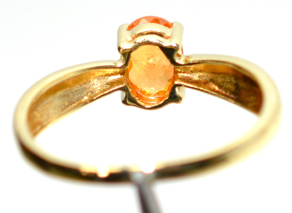 Natural Spessartine Garnet Ring 10K Solid Gold 1.04ct Solitaire Orange Ring Statement Ring Gemstone Ring Ladies Fine Birthstone Jewellery