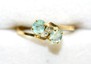 Natural Paraiba Tourmaline Ring 18K Solid Gold .56tcw Statement Gemstone Ladies Ring Women's Ring Blue Birthstone Vintage Estate Jewellery