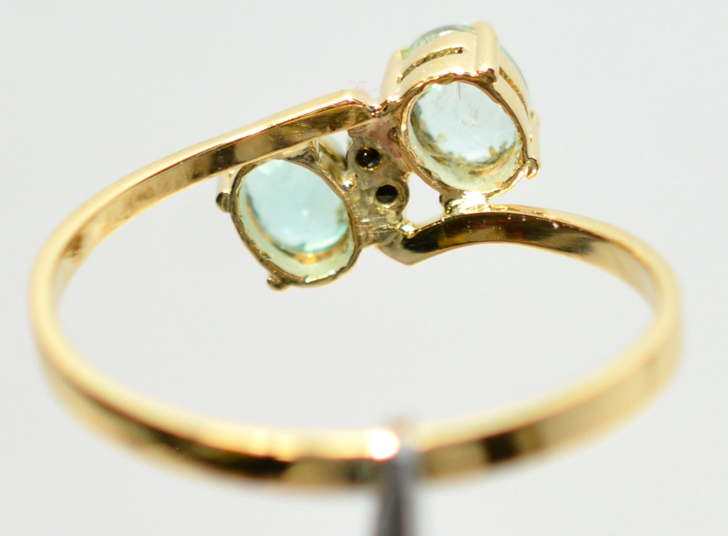 Natural Paraiba Tourmaline Ring 18K Solid Gold .56tcw Statement Gemstone Ladies Ring Women's Ring Blue Birthstone Vintage Estate Jewellery