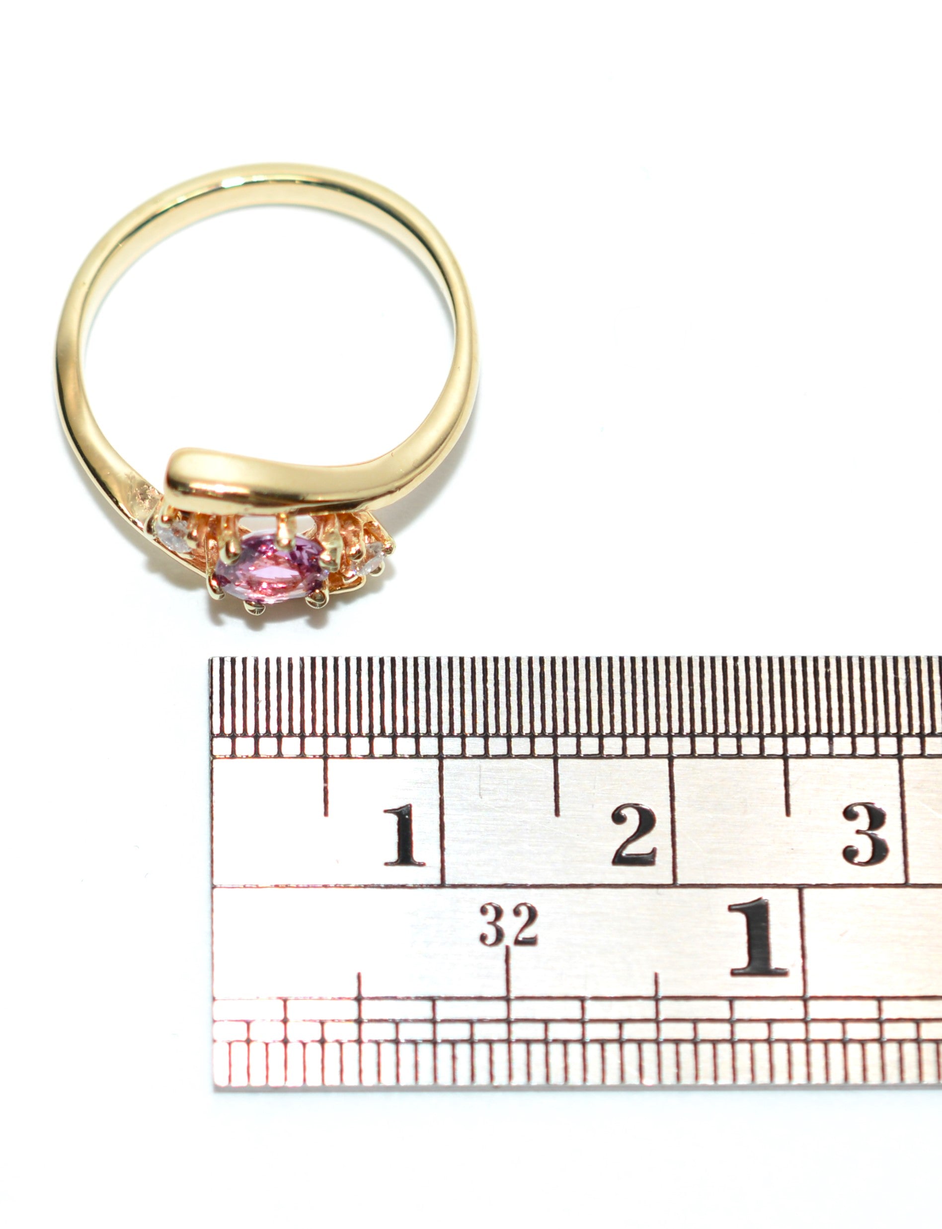 Natural Padparadscha Sapphire & Diamond Ring 14K Solid Gold .52tcw Gemstone Ring Women's Ring Fine Jewelry Statement Ring Birthstone Ring