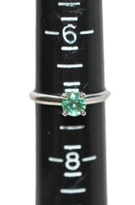 Shane Co. Natural Paraiba Tourmaline Ring 14K Solid White Gold .60ct Engagement Ring Gemstone Ring Solitaire Ring Birthstone Ring Stackable Ring Prom