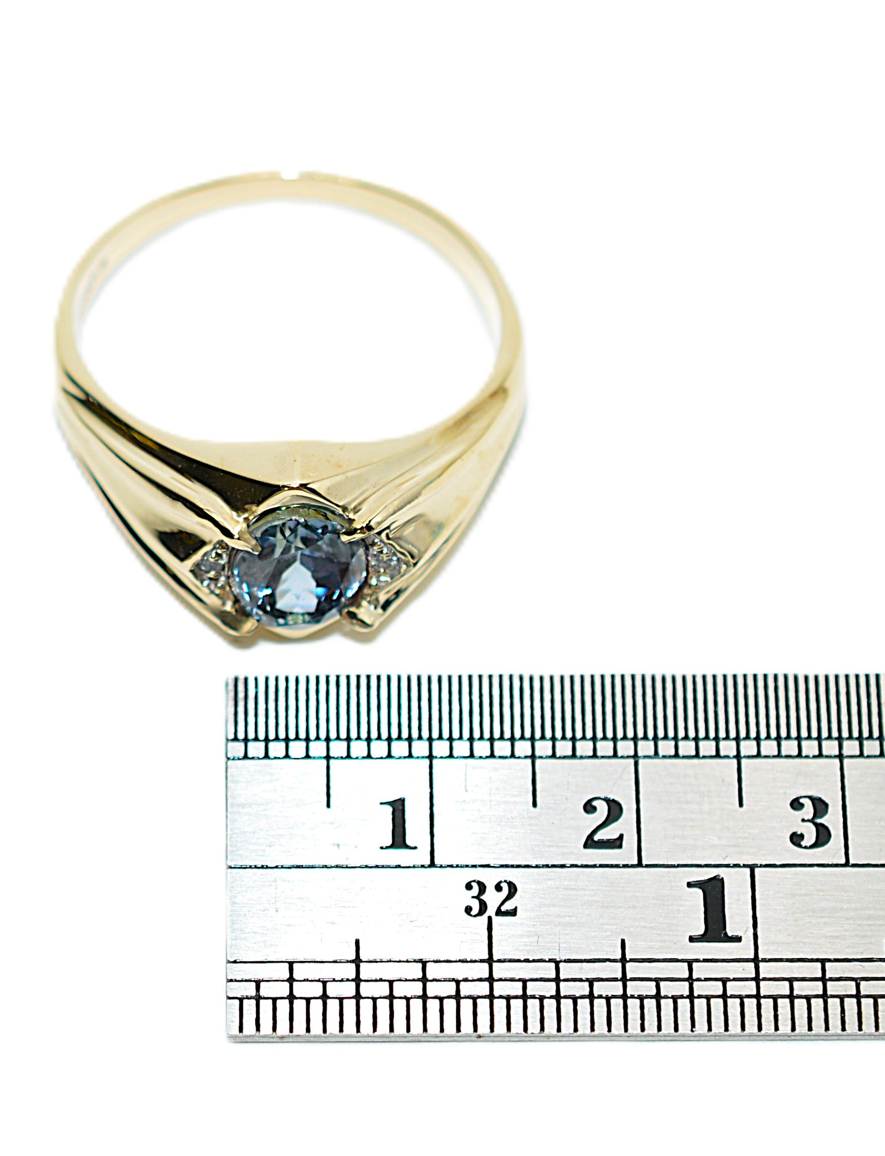 Natural Tanzanite & Diamond Ring 10K Solid Gold 2.09tcw Men's Ring Gentlemen's Ring Gents Ring Vintage Ring Cocktail Ring Statement Ring