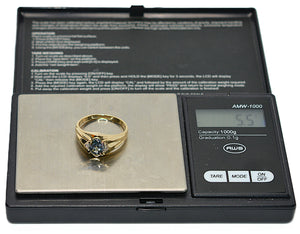 Natural Tanzanite & Diamond Ring 10K Solid Gold 2.09tcw Men's Ring Gentlemen's Ring Gents Ring Vintage Ring Cocktail Ring Statement Ring