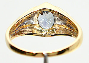 Natural Tanzanite & Diamond Ring 10K Solid Gold 2.09tcw Men's Ring Gentlemen's Ring Gents Ring Vintage Ring Cocktail Ring Statement Ring