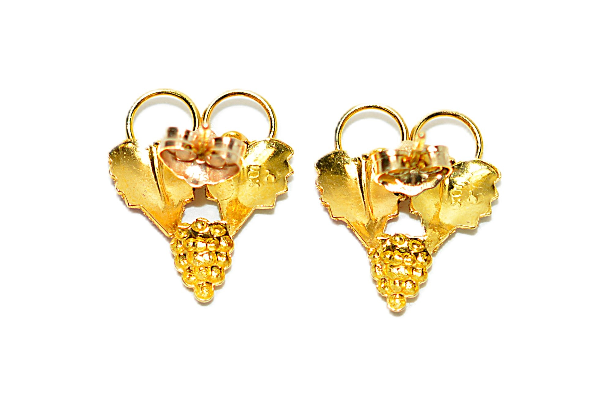 Black Hills Gold Earrings 10K Gold Earrings Vintage Earrings Tri-Color Earrings South Dakota Earrings American Earrings Stud Estate Earrings