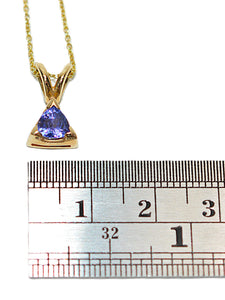 LeVian Natural Tanzanite Necklace 14K Solid Gold .72ct Pendant Necklace Solitaire Necklace Statement Necklace Designer Birthstone Necklace