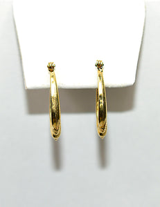 14K Solid Gold Hoop Earrings Gold Hoops Gold Earrings Statement Earrings Vintage Earrings Estate Earrings Vintage Jewellery