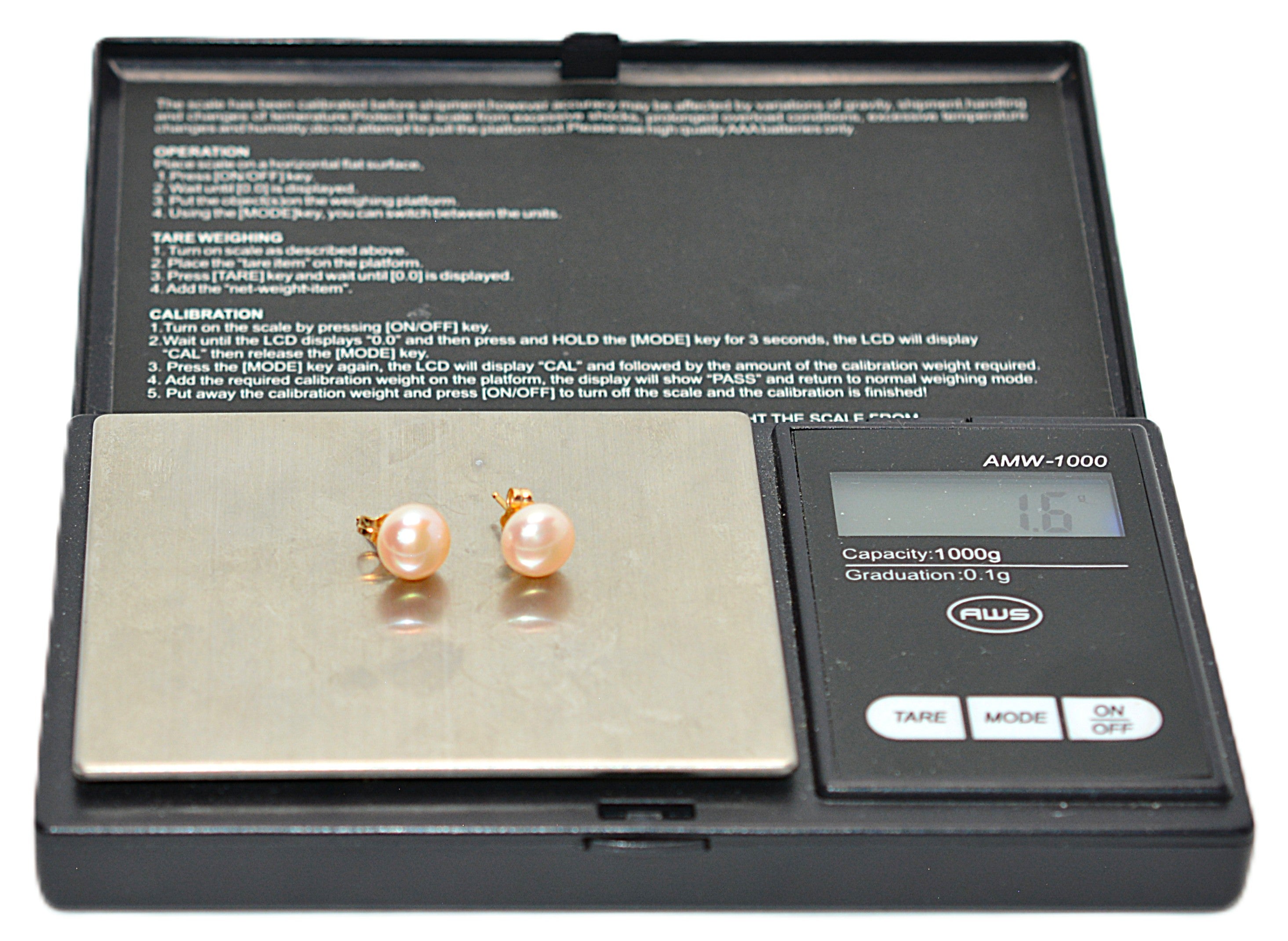 Natural Pink Pearl Earrings 14K Solid Gold Earrings Solitaire Stud Earrings Statement Vintage Estate Jewelry October Birthstone Earrings