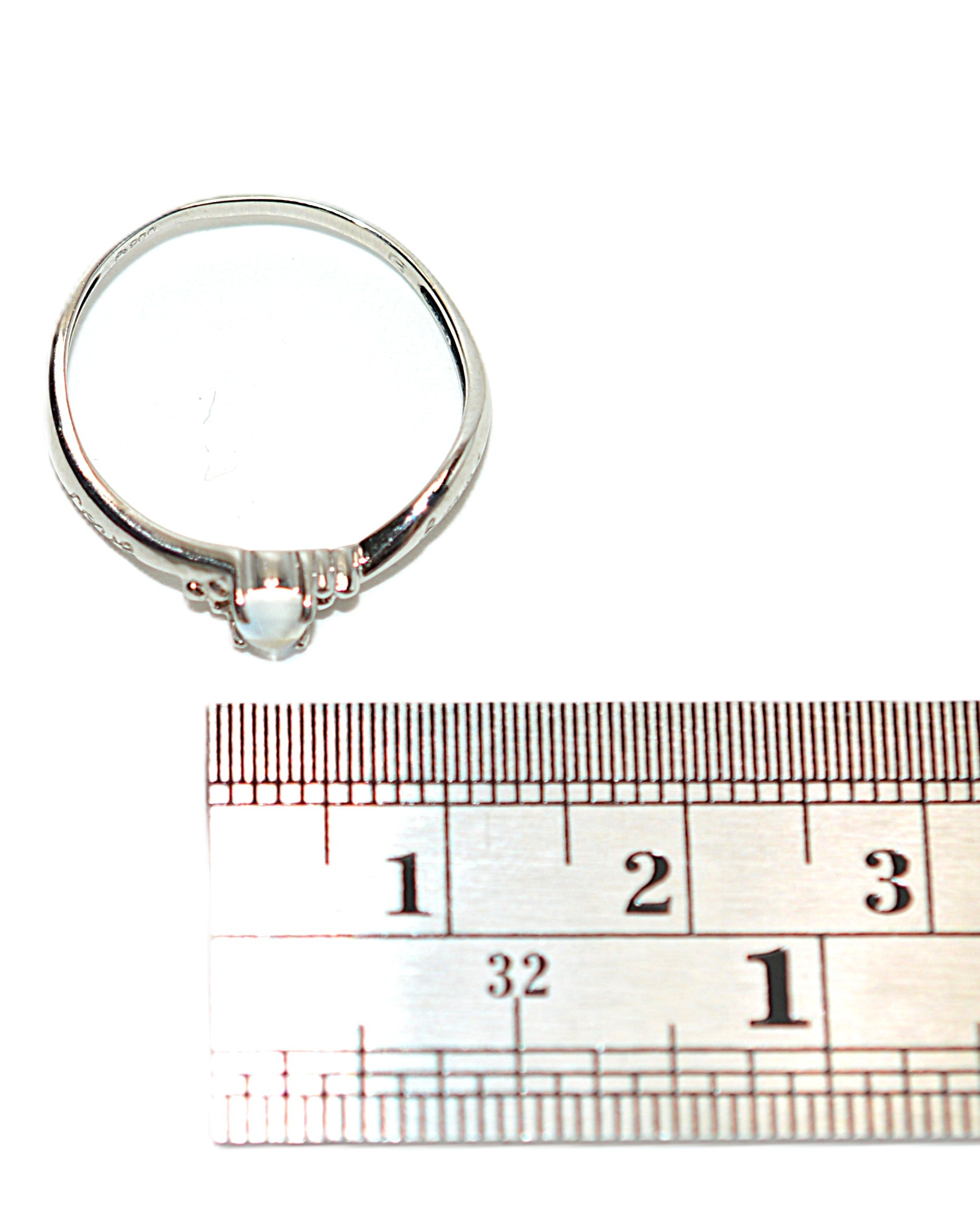 Natural Moonstone Ring Solid Platinum Solitaire Ring Promise Ring Bridal Jewelry Love Ring Engagement Ring Statement Ring Gemstone Ring