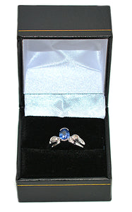 LeVian Natural Ceylon Sapphire & Diamond Ring 14K White Gold 1.44tcw Blue Ring Engagement Ring Bridal Jewelry Statement Ring September Birthstone