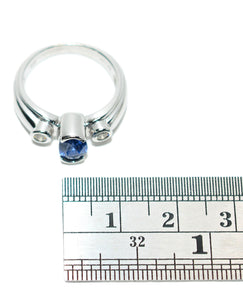 LeVian Natural Ceylon Sapphire & Diamond Ring 14K White Gold 1.44tcw Blue Ring Engagement Ring Bridal Jewelry Statement Ring September Birthstone