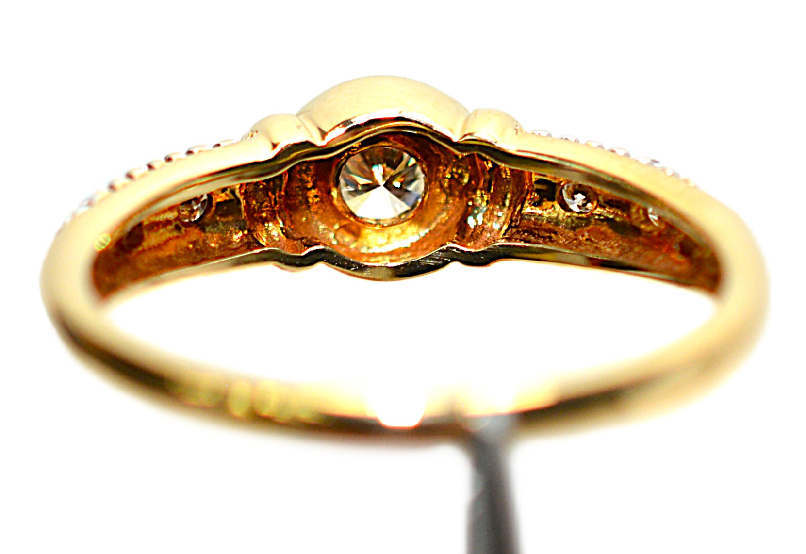 Natural Diamond Ring 18K Solid Gold .21tcw Engagement Ring Wedding Bridal Jewelry Bridal Jewellery Pave Ring April Birthstone Promise Ring