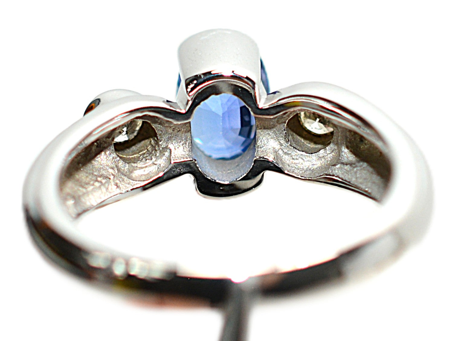 LeVian Natural Ceylon Sapphire & Diamond Ring 14K White Gold 1.44tcw Blue Ring Engagement Ring Bridal Jewelry Statement Ring September Birthstone