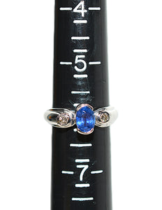 LeVian Natural Ceylon Sapphire & Diamond Ring 14K White Gold 1.44tcw Blue Ring Engagement Ring Bridal Jewelry Statement Ring September Birthstone