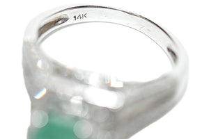 Natural Colombian Emerald & Diamond Ring 14K White Gold 2.37tcw Engagement Ring Statement Ring Wedding Ring May Birthstone Bridal Jewelry