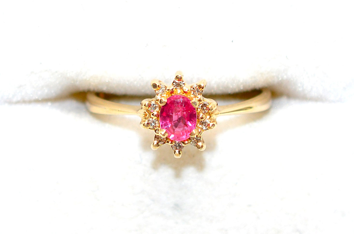 Natural Ruby & Diamond Ring 14K Solid Gold .45tcw Gemstone Ring Birthstone Ring Red Ring Vintage Ring Estate Jewelry Fine Jewellery