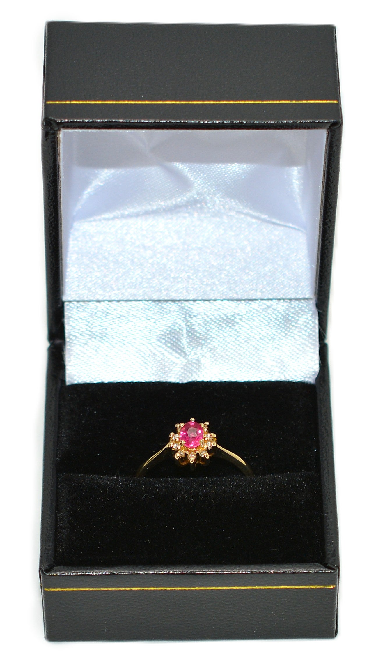 Natural Ruby & Diamond Ring 14K Solid Gold .45tcw Gemstone Ring Birthstone Ring Red Ring Vintage Ring Estate Jewelry Fine Jewellery