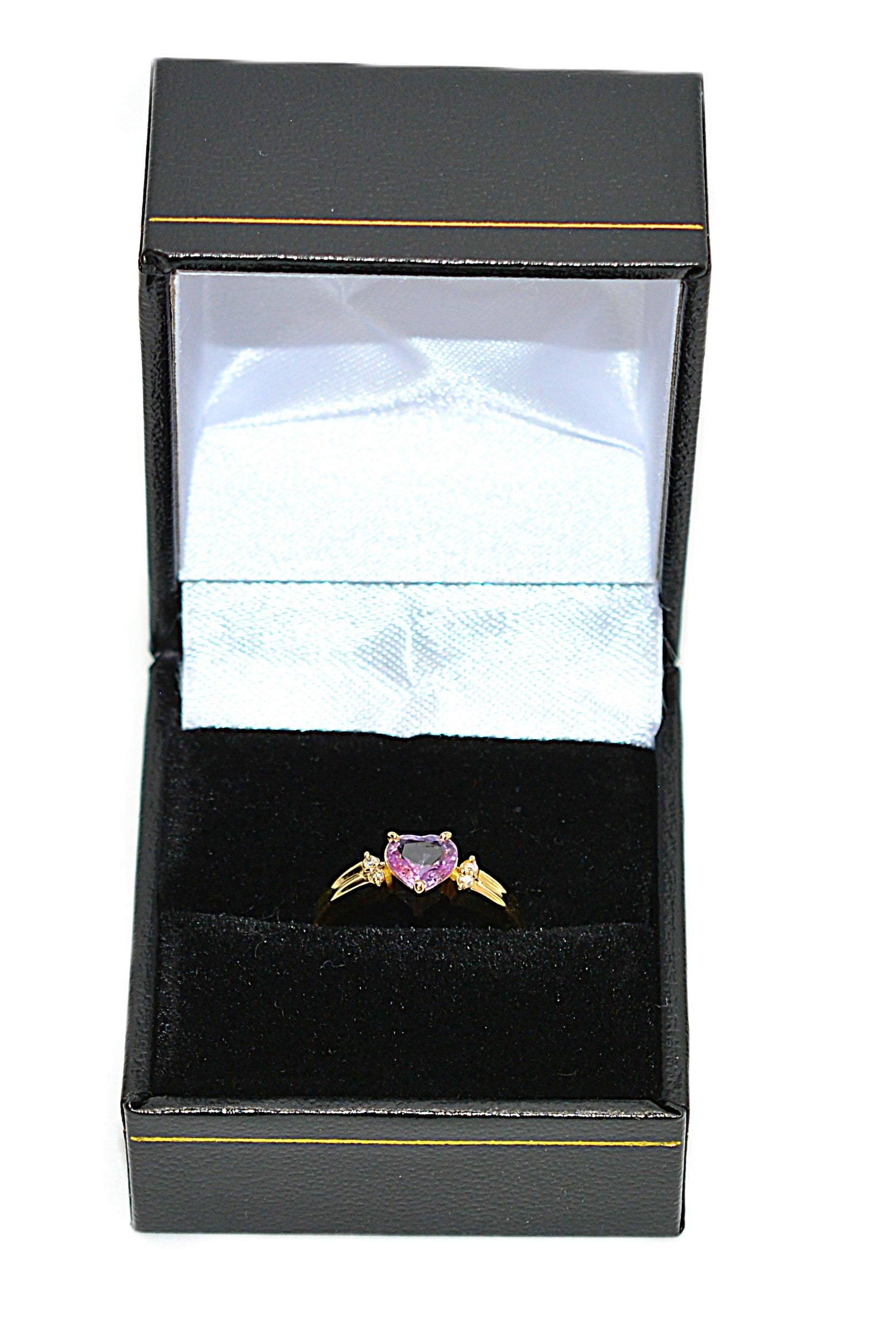 Natural Padparadscha Sapphire & Diamond Ring 18K Solid Gold .63tcw Heart Ring Gemstone Ring Promise Ring Engagement Ring Solitaire Ring Pink Ring Fine
