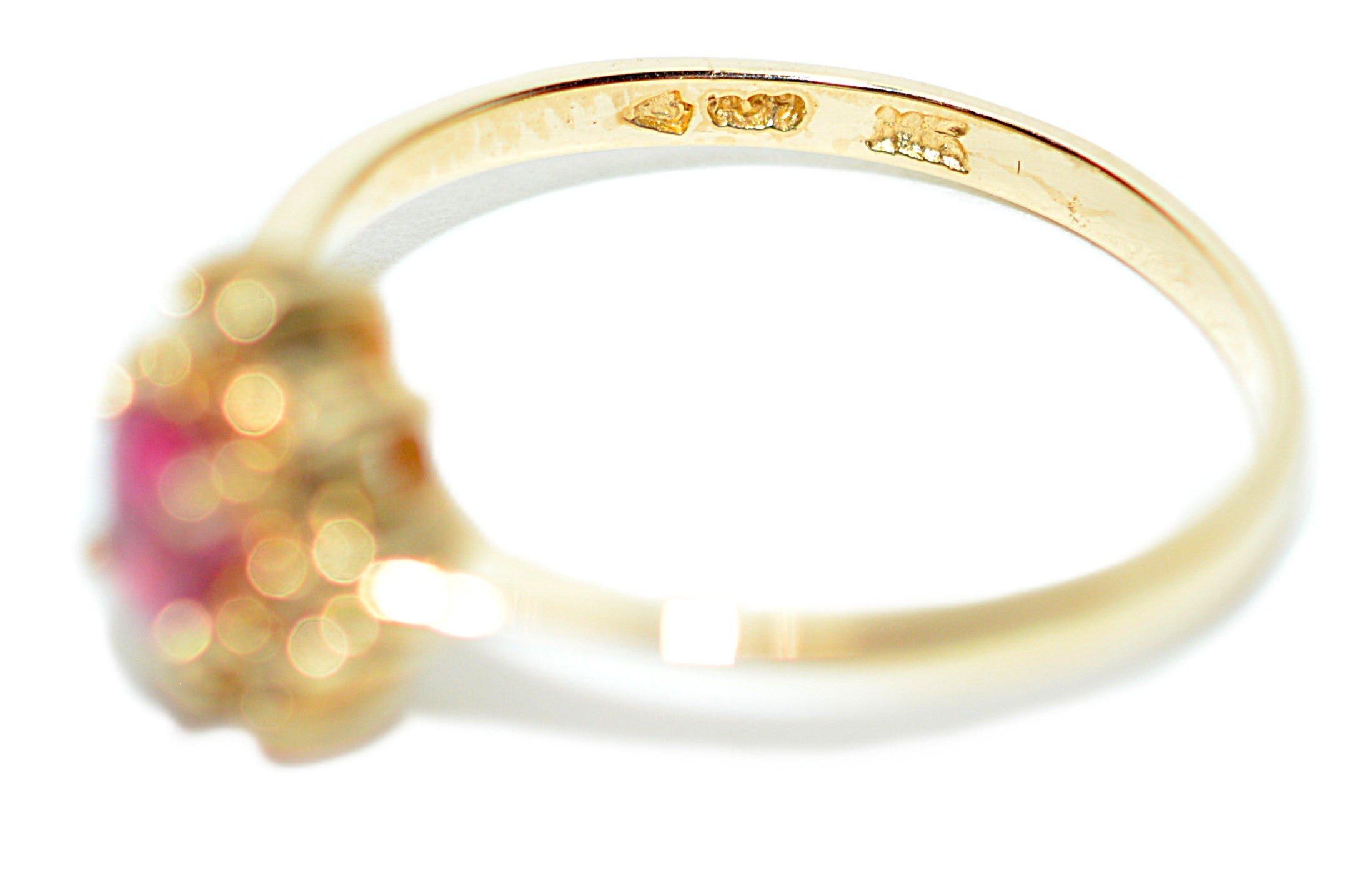 Natural Ruby & Diamond Ring 14K Solid Gold .45tcw Gemstone Ring Birthstone Ring Red Ring Vintage Ring Estate Jewelry Fine Jewellery