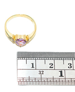 Natural Padparadscha Sapphire & Diamond Ring 18K Solid Gold .63tcw Heart Ring Gemstone Ring Promise Ring Engagement Ring Solitaire Ring Pink Ring Fine