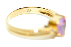 Natural Padparadscha Sapphire & Diamond Ring 18K Solid Gold .63tcw Heart Ring Gemstone Ring Promise Ring Engagement Ring Solitaire Ring Pink Ring Fine