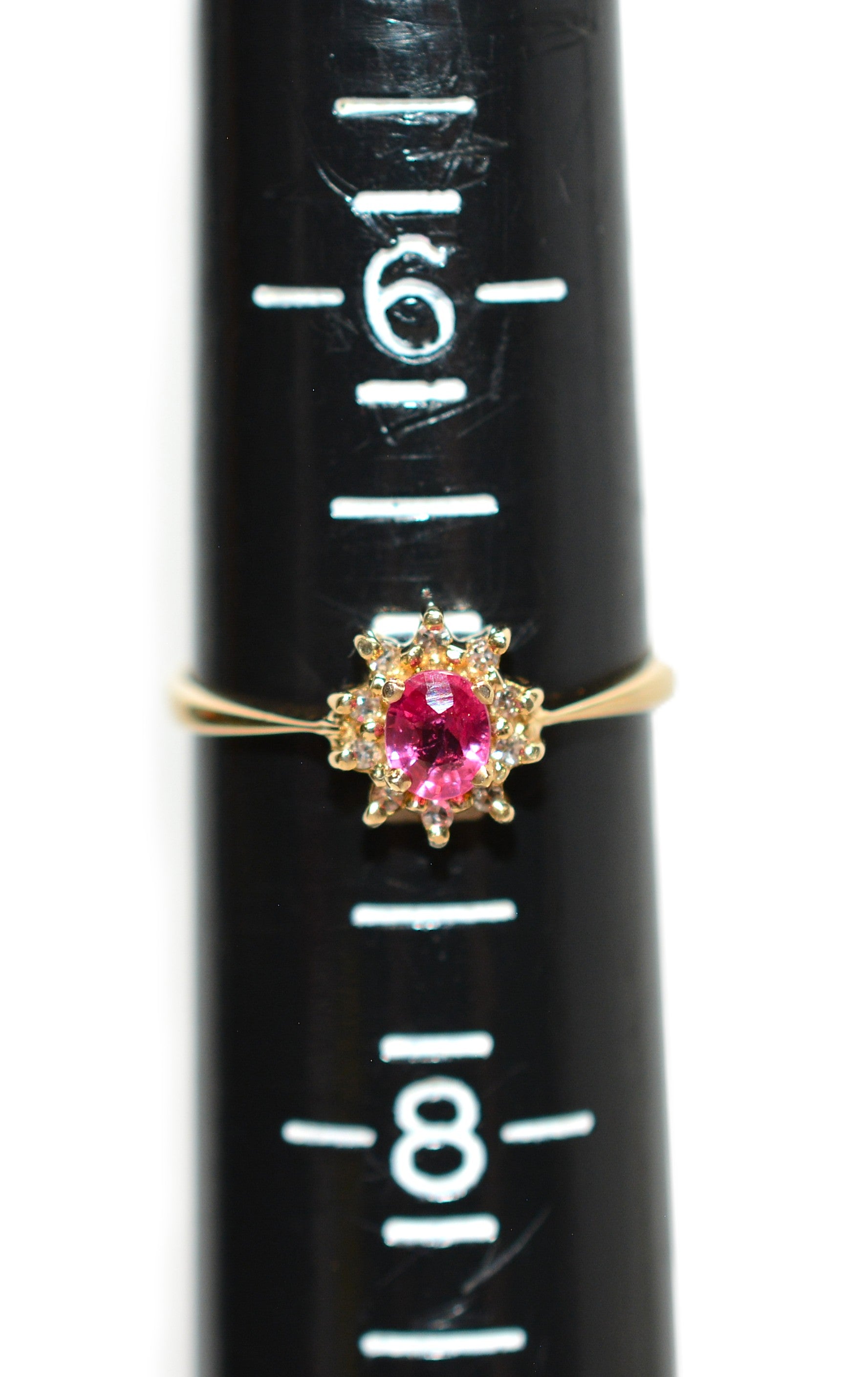 Natural Ruby & Diamond Ring 14K Solid Gold .45tcw Gemstone Ring Birthstone Ring Red Ring Vintage Ring Estate Jewelry Fine Jewellery