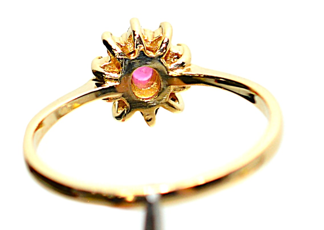 Natural Ruby & Diamond Ring 14K Solid Gold .45tcw Gemstone Ring Birthstone Ring Red Ring Vintage Ring Estate Jewelry Fine Jewellery