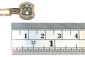LeVian Natural Fancy Diamond Necklace 14K Rose Gold .52tcw Designer Pendant Estate Jewelry Gemstone Necklace Bridal Jewelry