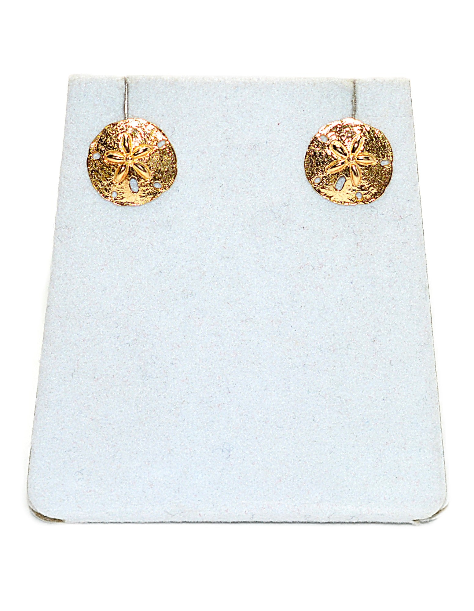 14K Solid Gold Earrings Sand Dollar Seashell Earrings Stud Earrings Beach Nautical Coastal Jewelry Mermaid Earrings Statement Earrings