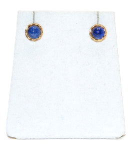 Natural Lapis Lazuli Earrings 14K Solid Gold Earrings Statement Earrings Vintage Earrings Stud Earrings Stud Earrings Fine Estate Earrings