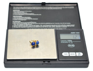 Natural Lapis Lazuli Earrings 14K Solid Gold Earrings Statement Earrings Vintage Earrings Stud Earrings Stud Earrings Fine Estate Earrings