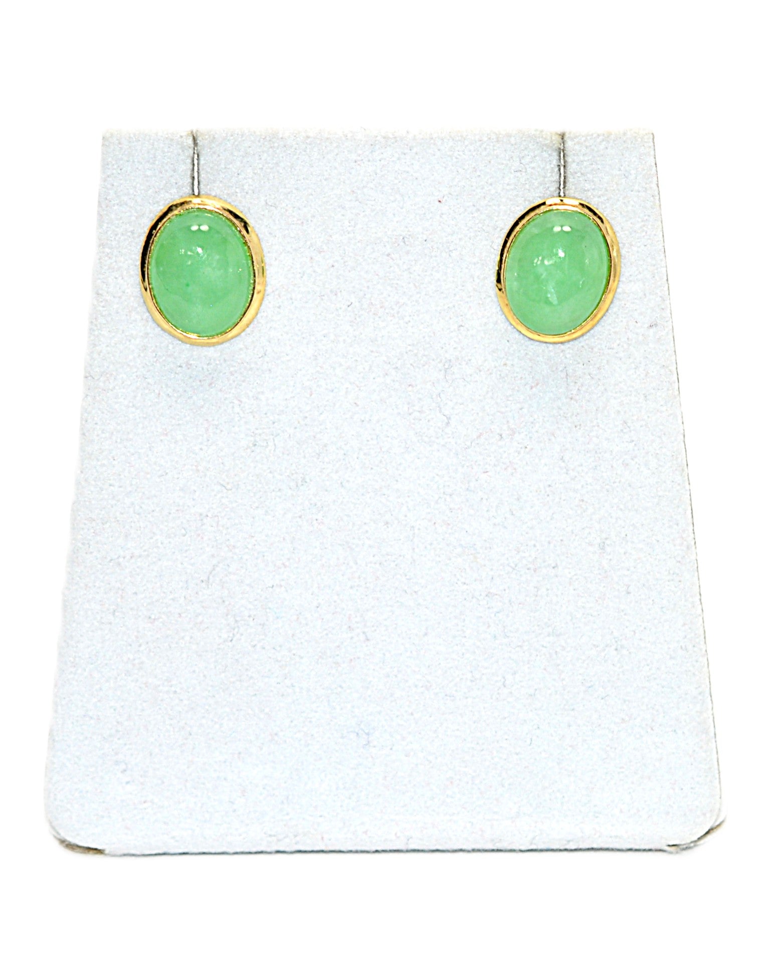 Natural Jade Earrings 14K Solid Gold Earrings Stud Earrings Fine Green Gemstone Statement Earrings Cocktail Earrings Birthstone Jadeite