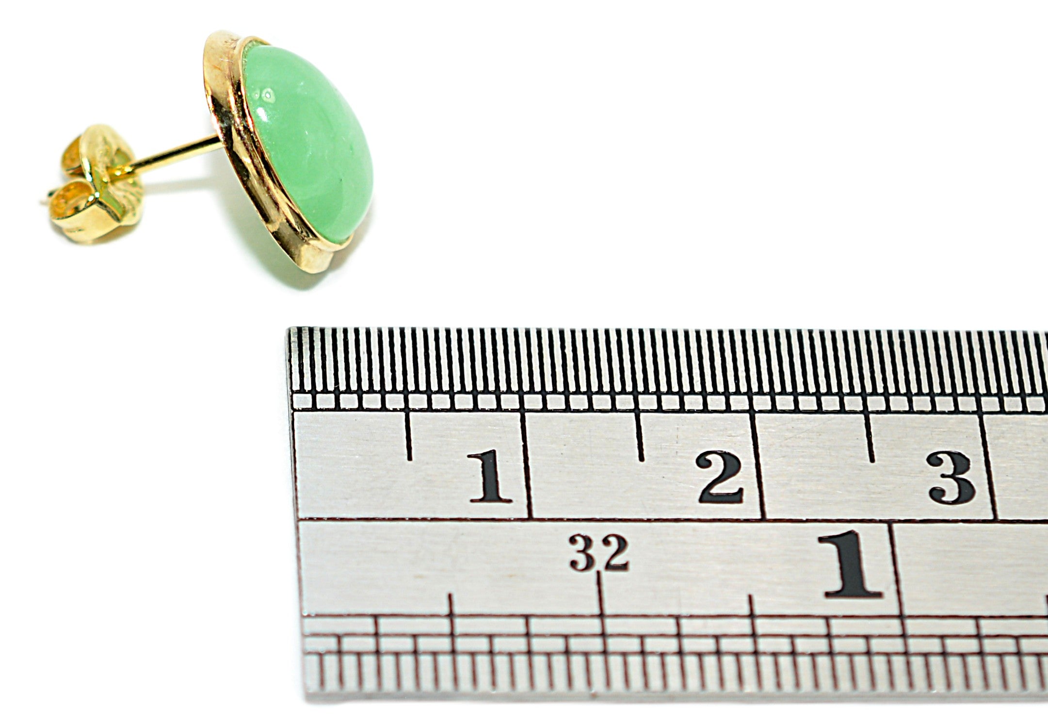 Natural Jade Earrings 14K Solid Gold Earrings Stud Earrings Fine Green Gemstone Statement Earrings Cocktail Earrings Birthstone Jadeite