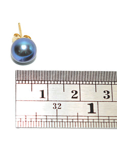 Natural Tahitian Pearl Earrings 14K Gold Earrings Solitaire Earrings Stud Earrings Vintage Estate October Birthstone Gray Pearl Jewelry