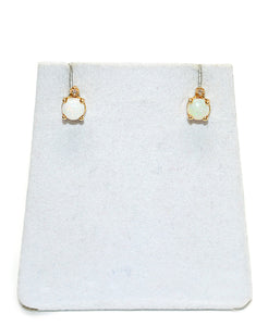 Natural Ethiopian Welo Opal & Diamond Earrings 14K Gold .02tcw Earrings Statement Earrings Stud Earrings Vintage Earrings Estate Jewelry Fine Jewellery