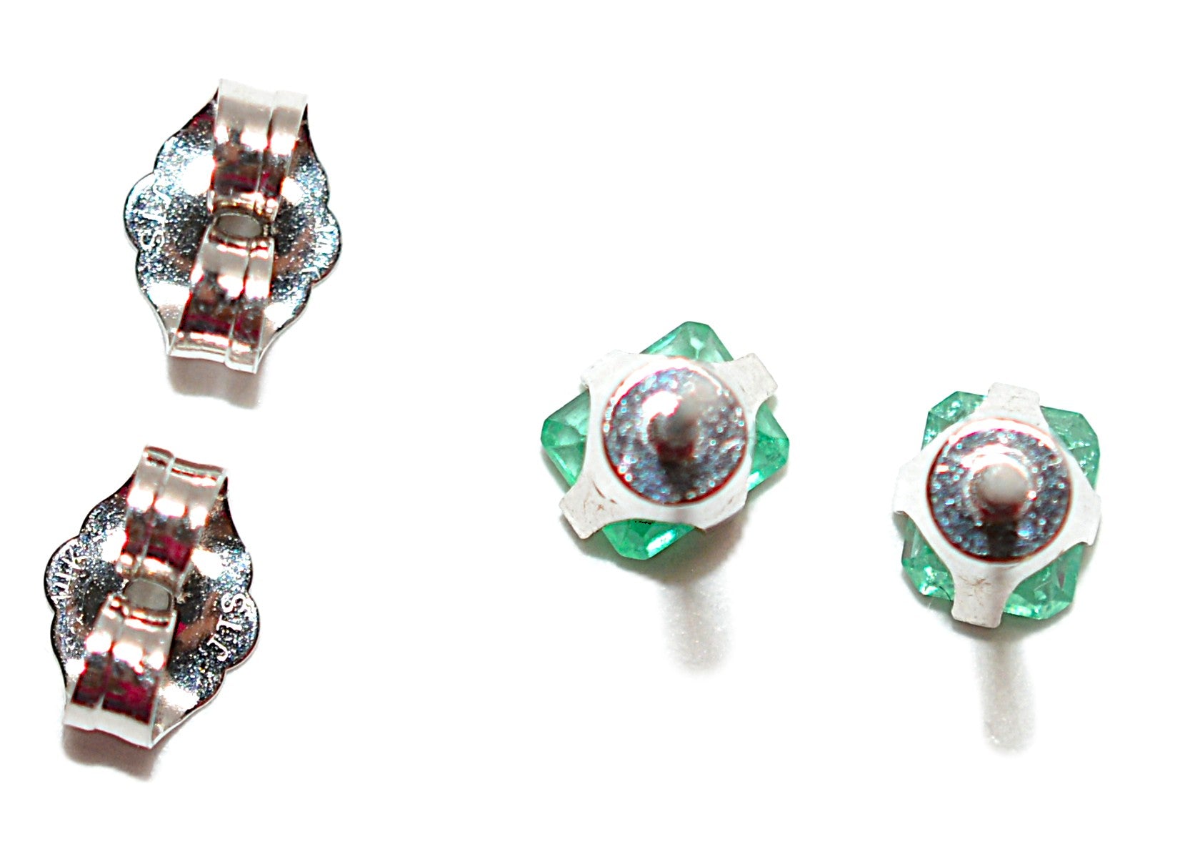 Natural Colombian Emerald Earrings 14K White Gold .64tcw Stud Earrings May Birthstone Earrings Statement Earrings Green Gemstone Earrings